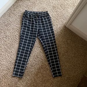 Black checkered pants